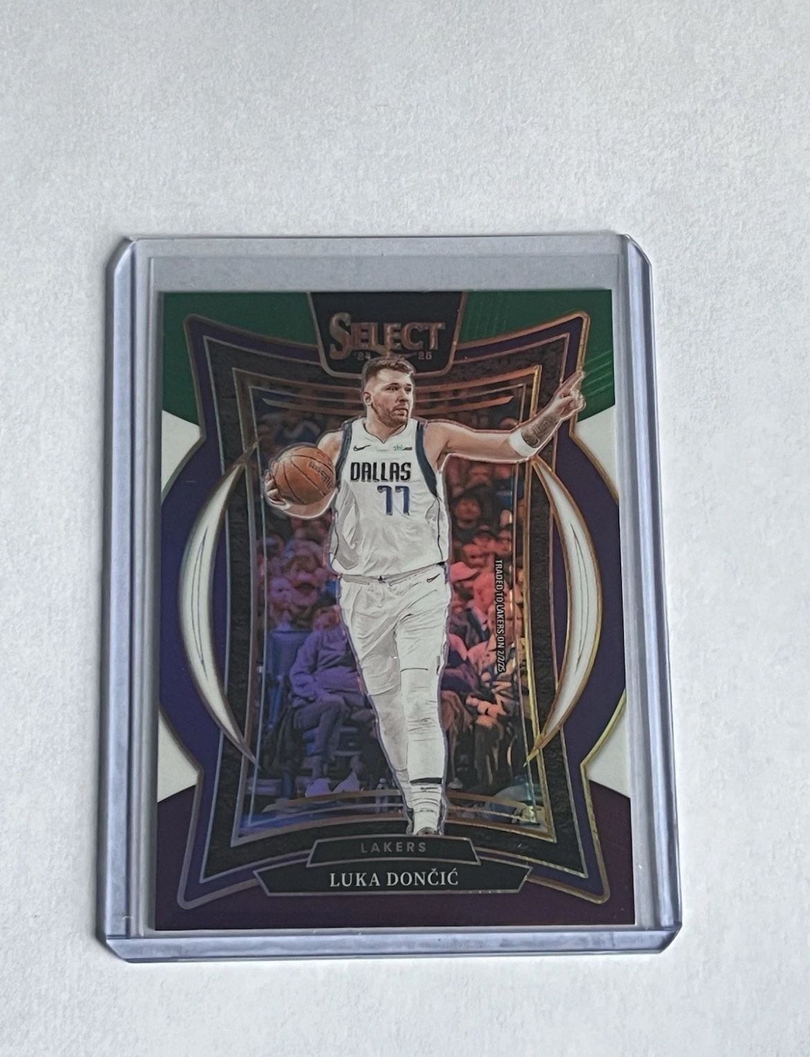 2024-25 Panini Select Prizim Luka Doncic Green White Purple Prizm Concourse 56