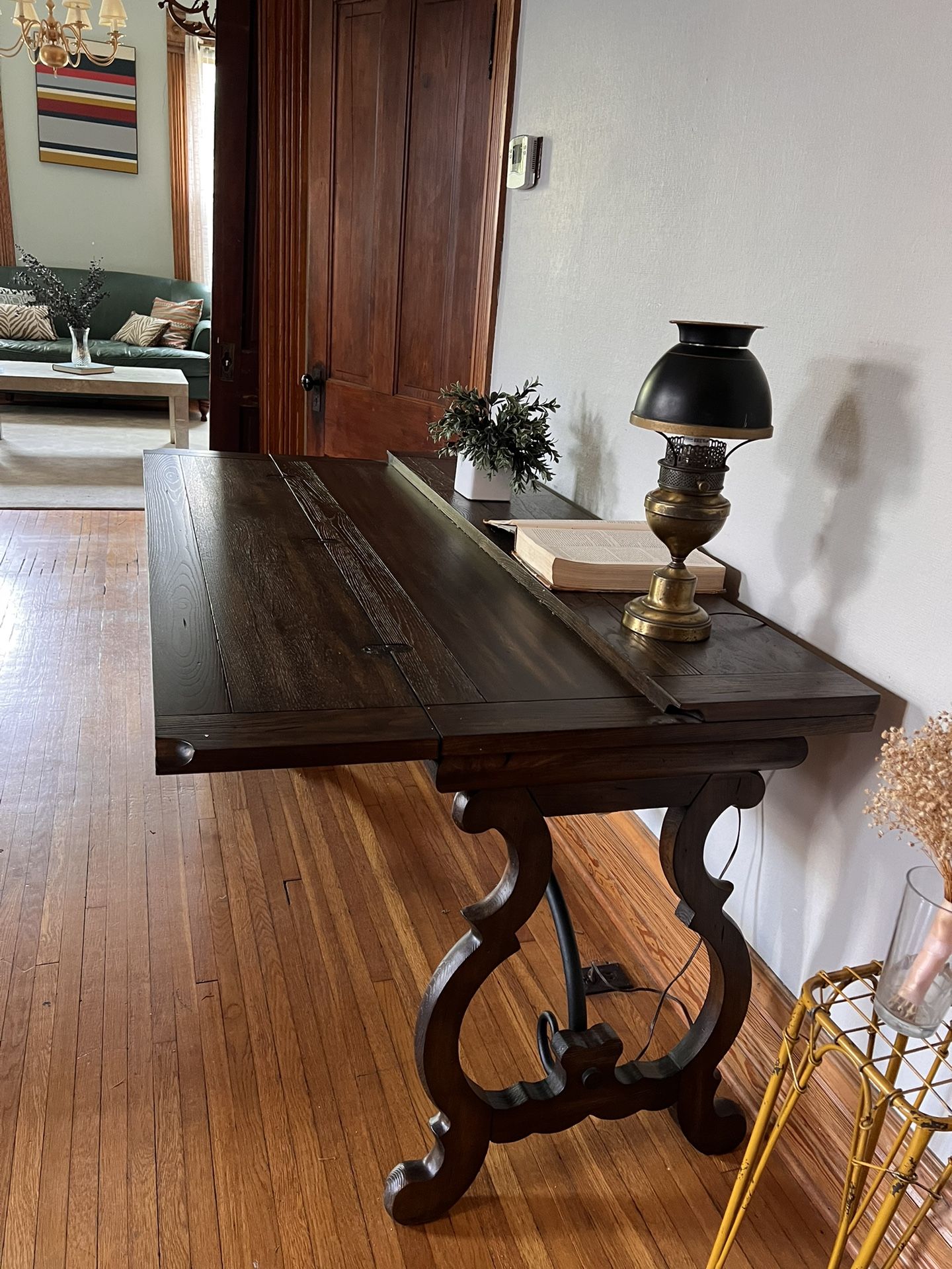 Solid Wood “Transformer” Table - Stunning Console That Converts to a Dinning Table