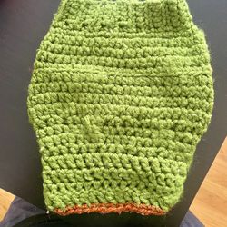 Green Knit Dog Sweater