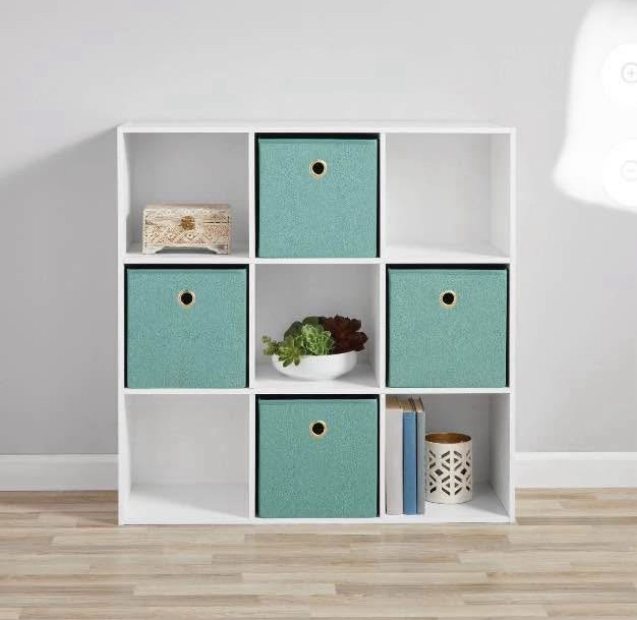 11" 9-Cube Storage Organizer, White, New in Box