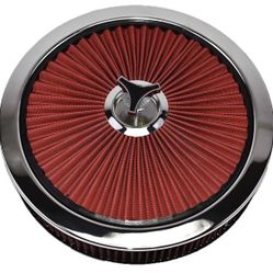 A-Team High Flow Replacement Air Cleaner Assembly 14”x3” (Red)