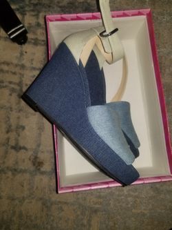 Brand New Denim Wedges Size 8 1/2