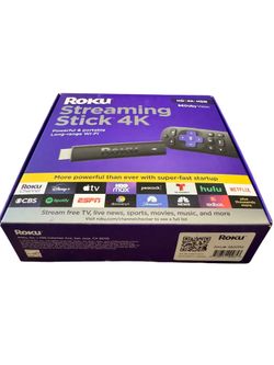 Roku Streaming Stick 4K Device 4K HDR Dolby Vision Voice Remote 3820R2 - New