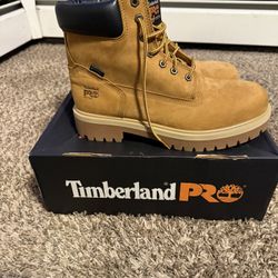 Mens Wheat Timberland Pro Waterproof Soft Toe-Size 11