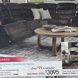 Sectional Super large Leather sofa 