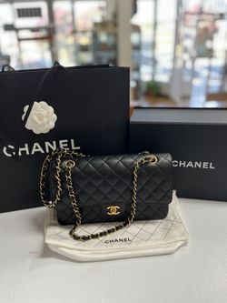 CHANEL FLAP, USED, GOOD CONDITION, ORIGINAL BOX, DUST BAG, RECEIPT, ENTRUPY VERIFIED
