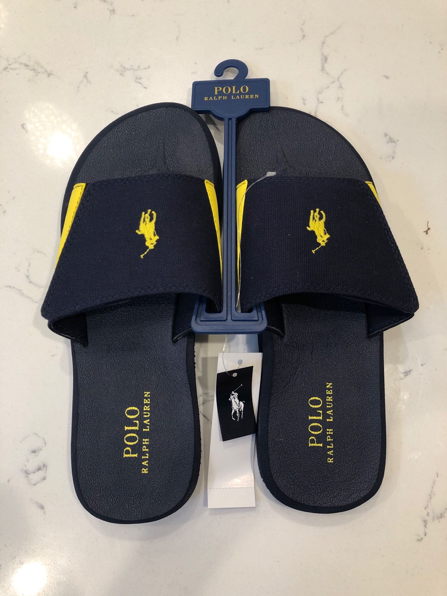 POLO SANDALS BLUE AND YELLOW