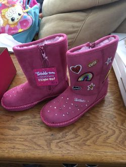NEW Skechers kids boots Twinkle Toes Sparkling size 10 Sketchers