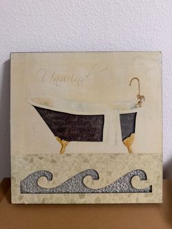 Bathroom Wall Art – “Unwind” Frame