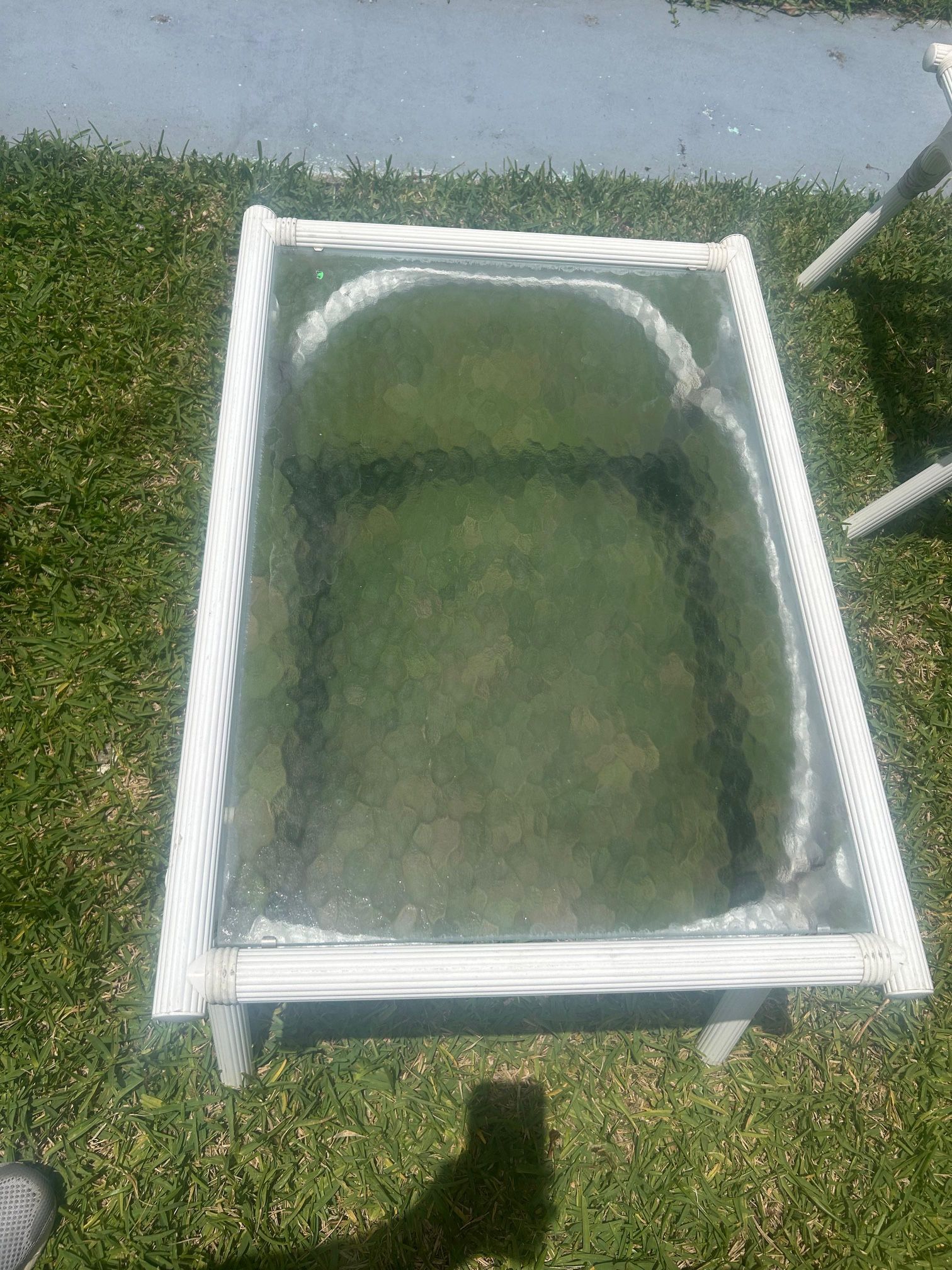 Patio Table PVC & Glass