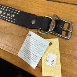 Woof Wear/Swarovski crystal Studded Dog Collar And Leather Leash