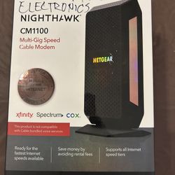 NETGEAR Nighthawk Multi-Gig Cable Modem (CM1100) - Compatible with All Cable Providers Incl. Xfinity, Spectrum, Cox 