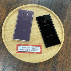 Samsung Galaxy Note 9 6.4 -PAYMENTS AVAILABLE-$1 Down Today 