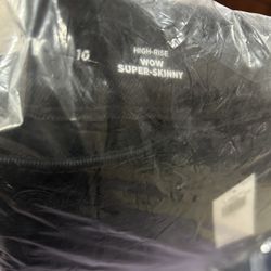 Women Size 10 Old Navy High-Rise Wow Super-Skinny Black Wash 