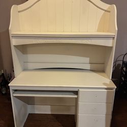 Desk and dresser vintage white