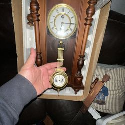 Antique Wood Pendulum Clock