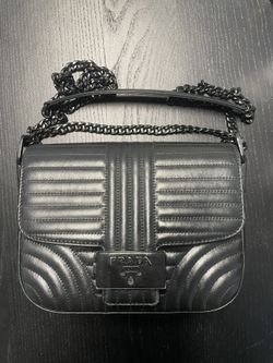 Black Prada Diagramme Bag 