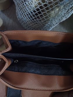 Steve Madden Brown Saffiano Handbag