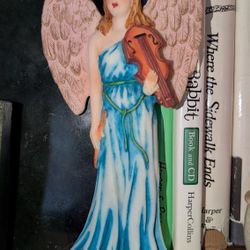 Vintage Porcelain Bisque Angel wall hanging.
