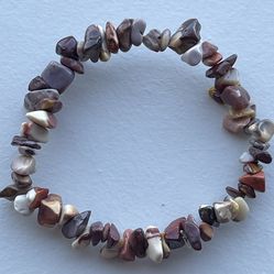 Genuine Mookaite Jasper Chip Bracelet