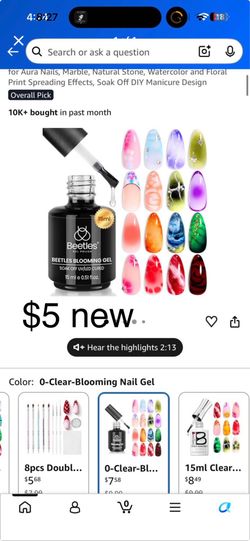 Blooming gel for nail Art