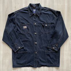 Vintage Gap Denim Premier Standard Chore Jacket Oversized Sz XL 