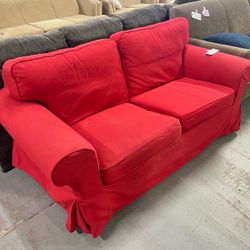(In store) Red IKEA Ektorp Loveseat