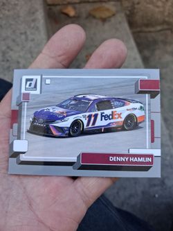 2023 Panini Donruss Racing Card Denny Hamlin #124 Joe Gibbs Racing. NASCAR FedX Toyota Corolla  #11. Near Mint Condition