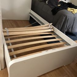 IKEA White Twin Bed Frame And Headboard