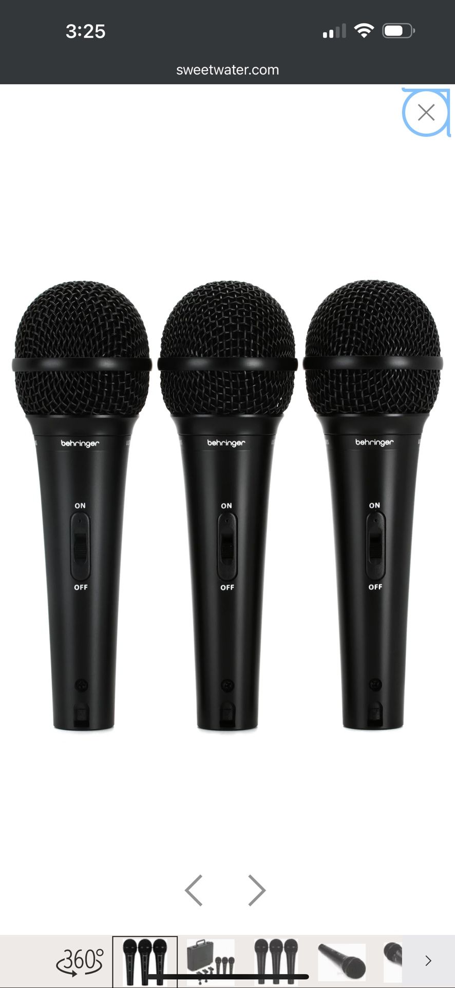 behringer xm1800s (set Of 3 With Travel Case)