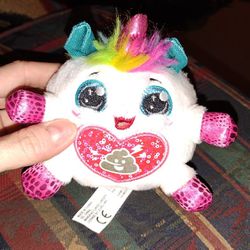 Zuru Rainbowcorns Sparkle Heart Plush Stuffed Animal Toy Gift 4” Teal Eyes A4
