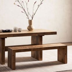 West Elm Reclaimed Wood Table With Benches