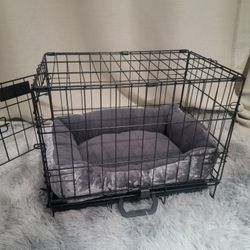 New In Box Small Dog Crate & Tray, Foldable Portable 18"x12"x14" Dog Cage Pet Carrier 