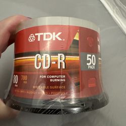 TDK CD-R Data 80 Minute 700 MB 52x 50 Pack Spindle Brand-NEW Sealed