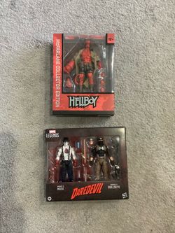 Marvel Legends Muse Bullseye Two Pack & Mcfarlane Toys Collector Edition Standard Release Hellboy Bundle