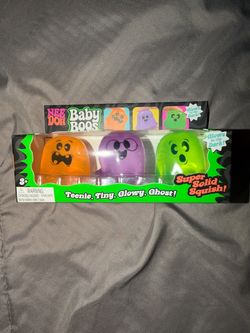 3-PACK NeeDoh BABY BOOS Teenie Glowy Ghost Glow-in-the-Dark Squishy Squeeze Toy