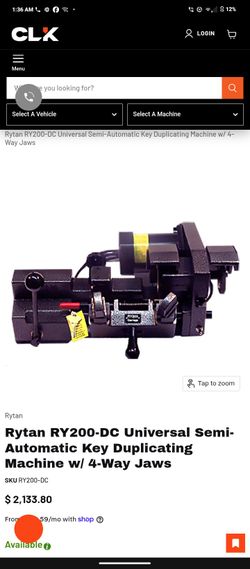 Rytan RY200-DC Semi-Automatic Key Duplicating Machine