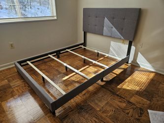 Brand New Box Queen Size Gray Color Bed Frame Special