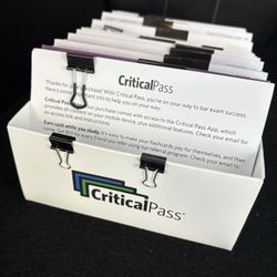 Critical Pass Flash Cards