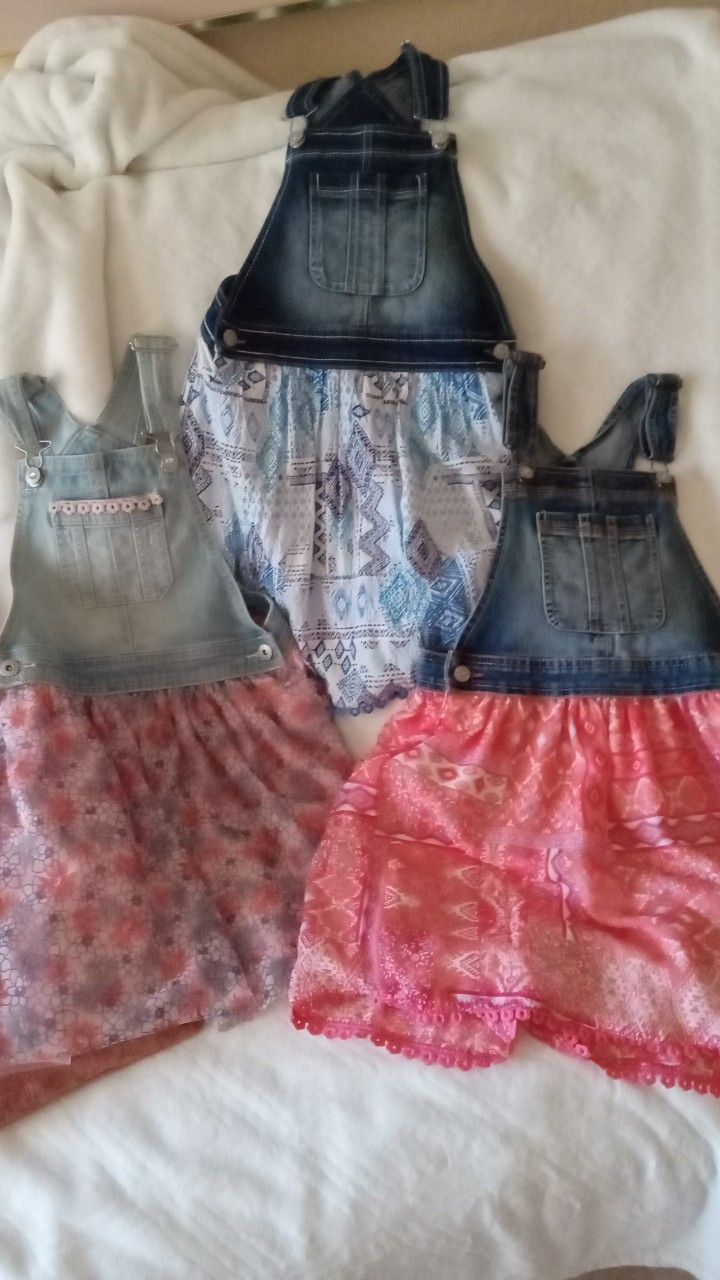 Girls Overall Dresses Size 7/8
