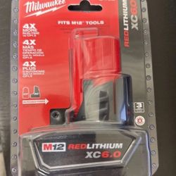 Milwaukee M12 12V Lithium-Ion XC Extended Capacity Battery Pack 6.0Ah