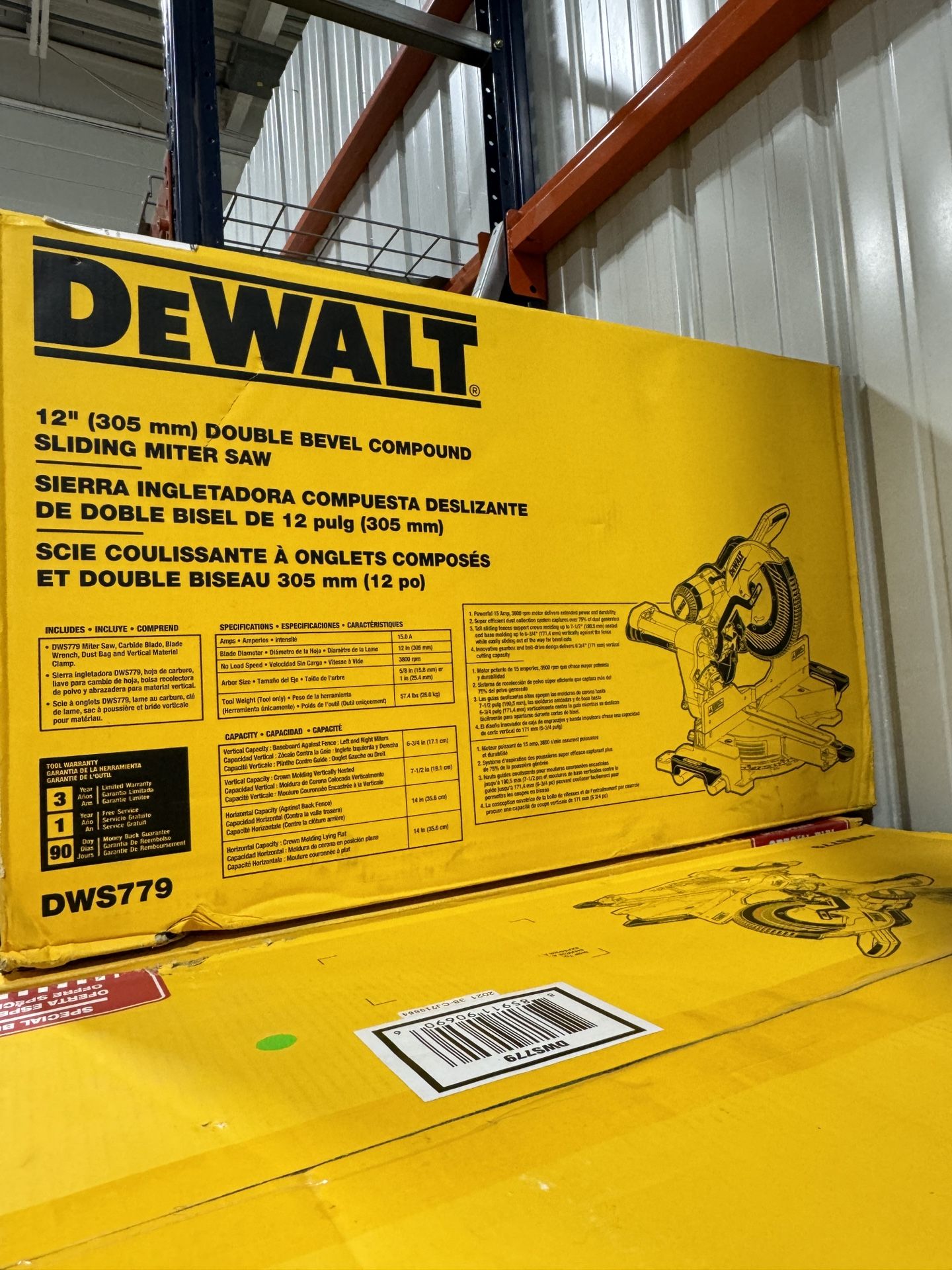 DEWALT 15 Amp Corded 12 in. Double Bevel Sliding Compound Miter Saw