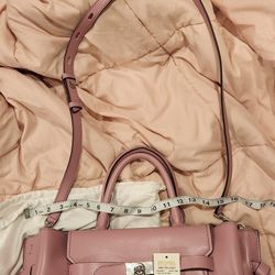 NWT❤️❤️MICHAEL KORS HAMILTON LEGACY ROYAL PINK LEATHER BELTED LARGE SATCHEL BAG 