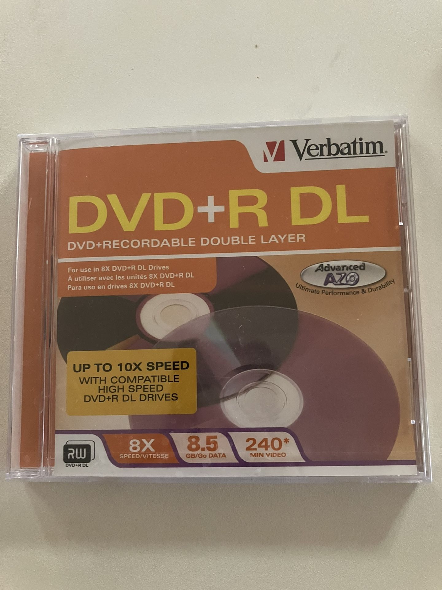 Verbatim DVD + R DL DVD + RECORDABLE DOUBLE LAYER Brand New