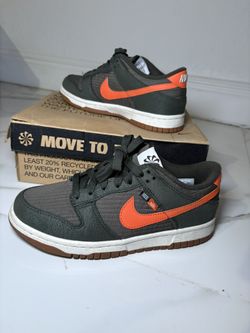 Nike Dunk Low “Next Nature” – Green / Orange – Size 5