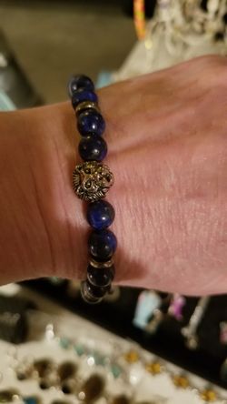 Labordoranite bracelet with buda charm