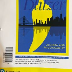 Pearson Boom Blitzer Algebra & Trigonometry In A Binder 