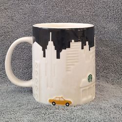 2012 Starbucks Relief City Collector Series Mug New York Black White 16 oz