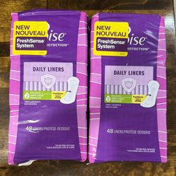 Poise Daily Liners, 48ct, 2 PACKS