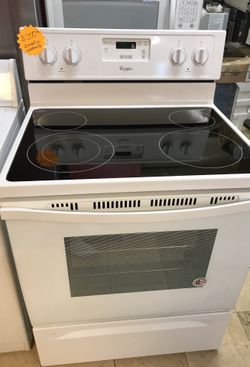 Stove whirlpool/ cooking on/hot surface/ Oven Light/ clock/ timer set/ 6 months warranty